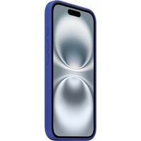 Ultramarine Apple iPhone 16 silicone case with MagSafe, smooth finish, precise cutouts, and raised edges.