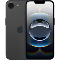 Black Apple iPhone 16e Dual SIM with sleek design, edge-to-edge display, and single rear camera.