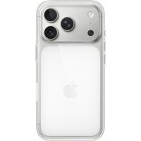 Clear Apple iPhone 17 Pro case with MagSafe, transparent design, showcasing phone's back and camera cutouts.