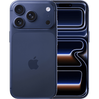 Deep Blue Apple iPhone 17 Pro, dual SIM, 1TB, refurbished, with triple rear cameras and sleek design.