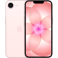 Soft pink Apple iPhone 17e Dual SIM with 512GB, featuring a sleek design and a large display with a single rear camera.