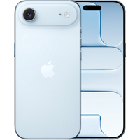 Sky Blue Apple iPhone Air Dual SIM, 256GB, sleek design, dual camera, edge-to-edge display, Apple logo on back.