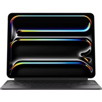 Black Apple Magic Keyboard for iPad Pro 13-inch with floating cantilever design and integrated trackpad.