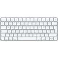White Apple Magic Keyboard, QWERTY UK layout, slim design, wireless Bluetooth and USB connectivity.