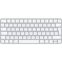 White Apple Magic Keyboard QWERTZ layout, wireless, slim design, rechargeable, German keys, compact and minimalist.