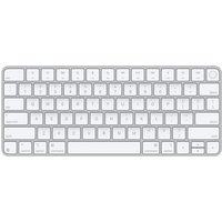 White Apple Magic Keyboard with Touch ID, compact layout, rounded corners, and USB-C port for Mac silicon models.