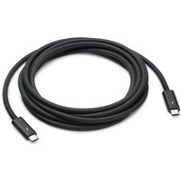 Black Apple Thunderbolt 4 USB-C Pro Cable, 3 meters long, with sleek connectors and durable braided exterior.