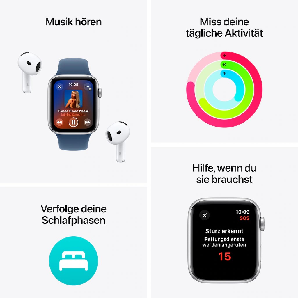 Apple Watch SE GPS 40mm Midnight Aluminium Case with Midnight Sport Ba - image 5