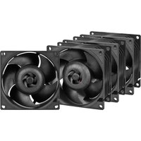 Black ARCTIC S8038-7K 80mm server fan 4-pack with square frames and curved blades.