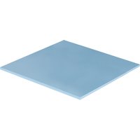 Blue square thermal pad, 100x100mm, thin and flexible, by Arctic, designed for efficient heat transfer.