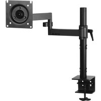 Black ARCTIC X1 desk mount monitor arm with adjustable joints and clamp base for secure attachment.