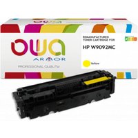 Black Armor K16249OW toner cartridge with yellow label, in front of colorful branded box.