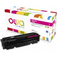 Armor K18975OW magenta toner cartridge, black casing, colorful OWA branded box in background.
