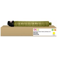 Armor K40343OW yellow toner cartridge with ribbed design and black end cap on brown packaging.
