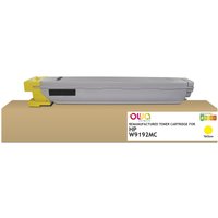 Gray Armor OWA K40500OW toner cartridge with yellow end, compatible with HP W9192MC, on a brown box.