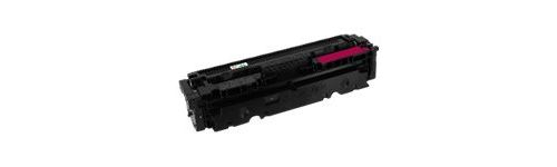 Magenta toner cartridge by Armor, model W2033A, featuring a sleek black casing with a prominent magenta section, designed for compatibility with specific printers.