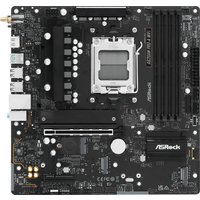 ASRock A620AM PRO-A WIFI motherboard, black micro ATX, AMD A620 Socket AM5, multiple slots and ports, ASRock logo.