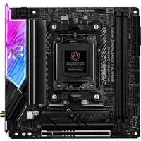 ASRock Phantom Gaming B850I mini ITX motherboard with RGB lighting, AM5 socket, and WiFi module.