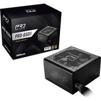 Black ASRock PRO-650G power supply unit, 650W, 24-pin ATX, with a mesh top and branded fan grill.