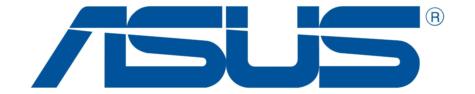 Blue ASUS logo featuring bold, modern typography, representing the brand's identity, suitable for various electronic products.