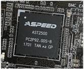 ASUS ASMB9-iKVM Remote Management Adapter features a black circuit board with a prominent ASPEED AS12500 chip, surrounded by various electronic components and connectors.