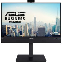 ASUS BE24ECSNK 23.8" monitor, black, Full HD, slim bezels, built-in webcam, rectangular base stand.