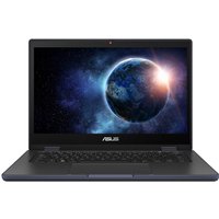 Grey ASUS 2-in-1 laptop with 14" touchscreen, Intel Core i3, sleek design, and Windows 11 Pro Education.