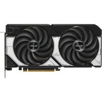 Black ASUS Dual RTX 5070 graphics card with dual fans and silver accents, featuring 12 GB GDDR7 memory.