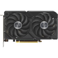 Black ASUS Dual RX9060XT graphics card with dual fans and sleek design, featuring 16 GB GDDR6 memory.