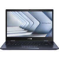 Black ASUS ExpertBook B3 Flip 2-in-1 laptop, 14" touchscreen, sleek design, Intel Core i5, Windows 11 Pro Education.