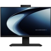 ASUS ExpertCenter P400 AiO with sleek black frame, large display, and integrated webcam on top.