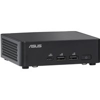 Black ASUS NUC 14 Pro mini PC with USB ports, power button, and vented sides.
