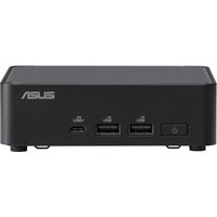 Black ASUS NUC 14 Pro mini PC with USB-C, two USB-A ports, and power button on front panel.