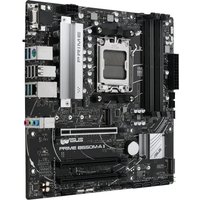 ASUS PRIME B650M-A II-CSM micro ATX motherboard with black PCB, silver heatsinks, and multiple expansion slots.