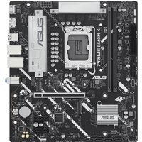 ASUS PRIME B860M-K micro ATX motherboard, black with silver heatsinks, multiple ports, and LGA 1851 socket.