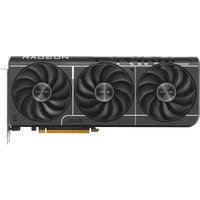 ASUS Prime RX9070 graphics card, black with three cooling fans, silver accents, and Radeon branding.