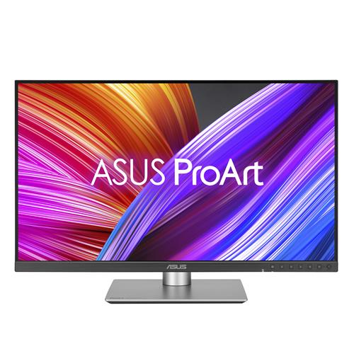 ASUS ProArt Display PA24ACRV monitor features a sleek black design with a 23.8-inch Quad HD LCD screen, showcasing vibrant colors and minimal bezels for an immersive viewing experience.