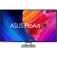 ASUS ProArt OLED monitor, 31.5" 4K Ultra HD, silver frame, vivid color display with QD-OLED technology.