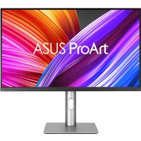 ASUS ProArt PA279CRV monitor, 27-inch, 4K resolution, slim bezels, silver stand, vibrant color display.