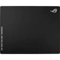 Black ASUS ROG Moonstone Ace L gaming mouse pad with ROG logo and "For Those Who Dare" text in white.