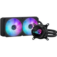 ASUS ROG Strix LC III 240 ARGB Liquid Cooling Kit with dual RGB fans and illuminated logo on the pump.