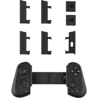 Black and grey ASUS ROG Tessen gamepad with detachable grips and buttons, USB 3.2 Gen 1 connectivity.
