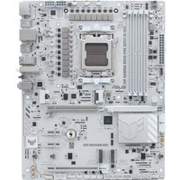 ASUS TUF GAMING B850-PRO WIFI7 motherboard, silver with multiple slots, ports, and heatsinks, ATX form factor.