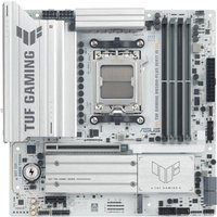 ASUS TUF GAMING B850M-PLUS WIFI7 micro ATX motherboard, silver heatsinks, black slots, AMD B850 Socket AM5.