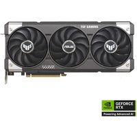 ASUS TUF Gaming RTX 5060 Ti graphics card, triple-fan design, black casing, TUF logo, NVIDIA GeForce RTX branding.
