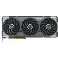 ASUS TUF Gaming RTX 5070 graphics card, black with three cooling fans and TUF Gaming logo.