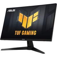 Black ASUS TUF Gaming VG27AQM5A monitor, 27" Quad HD, 2560x1440 pixels, sleek stand, LED display.