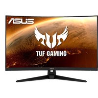 ASUS TUF Gaming VG328H1B monitor, 31.5" curved screen, black frame, TUF Gaming logo, Full HD LED display.