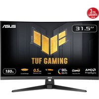 ASUS TUF Gaming VG32WQ3B monitor, 31.5" curved screen, black frame, Quad HD 2560x1440, LED display.
