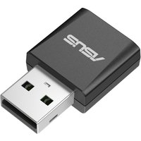 Black ASUS USB-BE92 Nano WLAN adapter with compact rectangular design and USB connector.